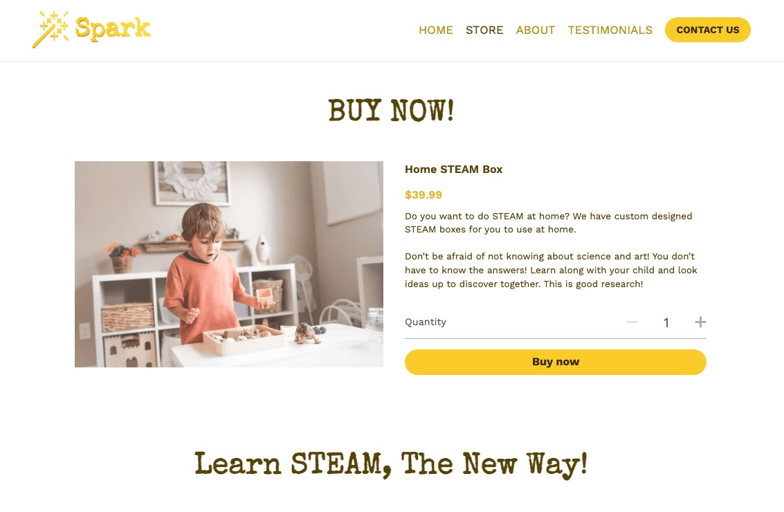 null Spark Ecommerce Website Design